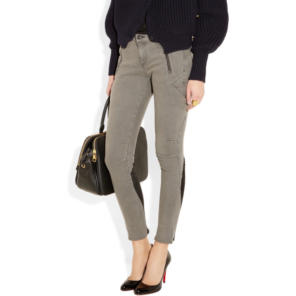 Rag & Bone Rally Leather Patch Skinny Cargo Jeans